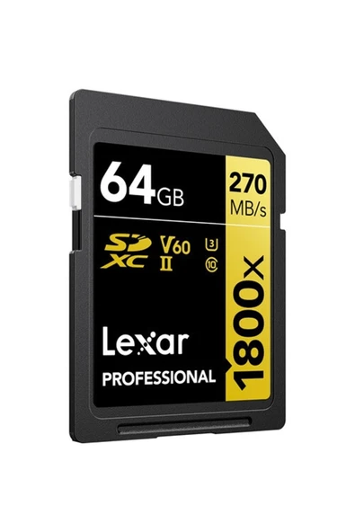 Lexar 64gb Gold Series 1800x Uhs-ıı Sdxc Hafıza Kartı 270mbs Uyumlu - Resim 2