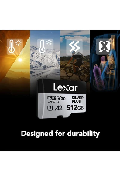 Lexar Professional 512gb 205 Mb/s Silver Plus Microsd Hafıza Kartı - Resim 4