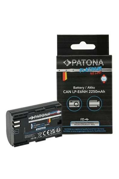 Patona 1361 Platinum Lp-e6nh Usb-c Canon Batarya Uyumlu ürün görseli
