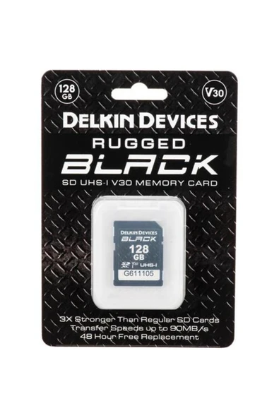 Delkin Devices 128GB Black UHS-I SDXC Hafıza Kartı - Resim 2