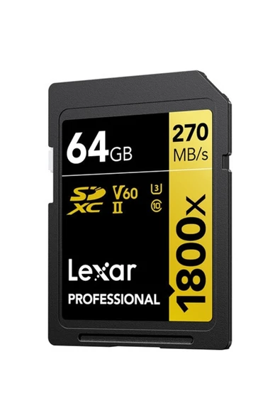 Lexar 64gb Gold Series 1800x Uhs-ıı Sdxc Hafıza Kartı 270mbs Uyumlu - Resim 3