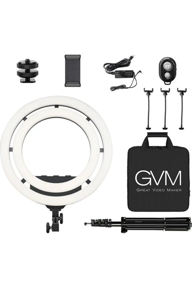 GVM Ring 18 50W Rgb & Bi-Color LED Soft Çift Ring Işık - Resim 2