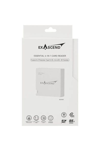 exascend Essential 4-In-1 Card Reader ( Type B, Sd, Micro Sd,sd Express ) - Resim 3