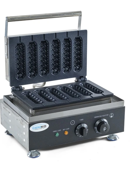 Cemko Çubukta Waffle Makinası 6 Gözlü Zaman Ayarlama Özelliği ürün görseli