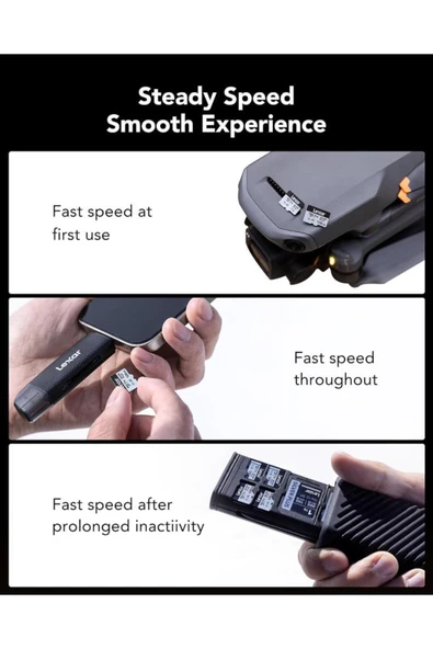 Lexar 128GB Silver Plus 205mb 4K V30 UHSI Micro SD Hafıza Kartı - Resim 2