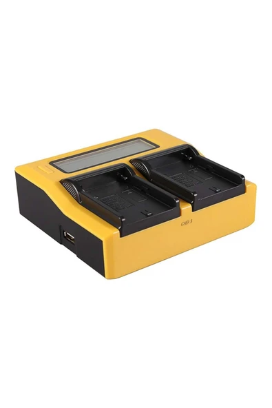 Patona İkili LCD Ekranlı USB Şarj Aleti Sony NP-FM50 NP-F970 Serisi İçin - Resim 3