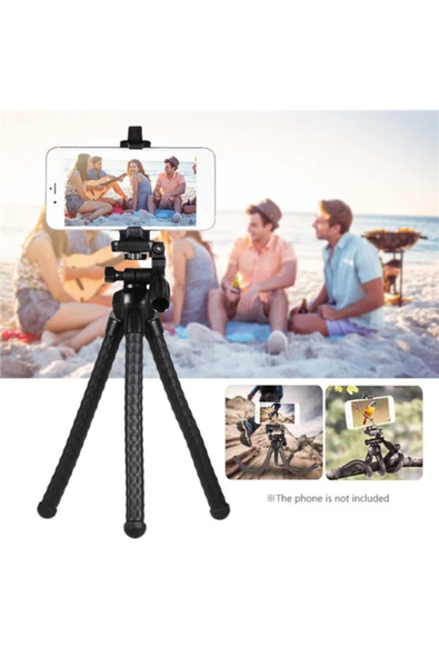 PDX Octopus Akrobat Kollu Masa Tripodu 26 Cm Dslr Cep Telefonu Canon Nikon Sony - Resim 6