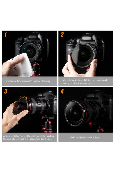 K&F CONCEPT K&F Consept 67mm Varıable ND2-400 Filtre ( Değişken - Ayarlanabilir ) - Resim 6