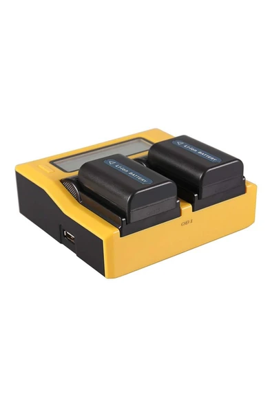 Patona İkili LCD Ekranlı USB Şarj Aleti Sony NP-FM50 NP-F970 Serisi İçin ürün görseli