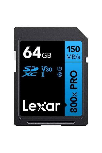 Lexar 64gb Lsd0800p064g-bnnng Professıonal 800x Pro Sdxc Uhs-ı Cards Up To 150mb/s Read C10 V30 U3 ürün görseli
