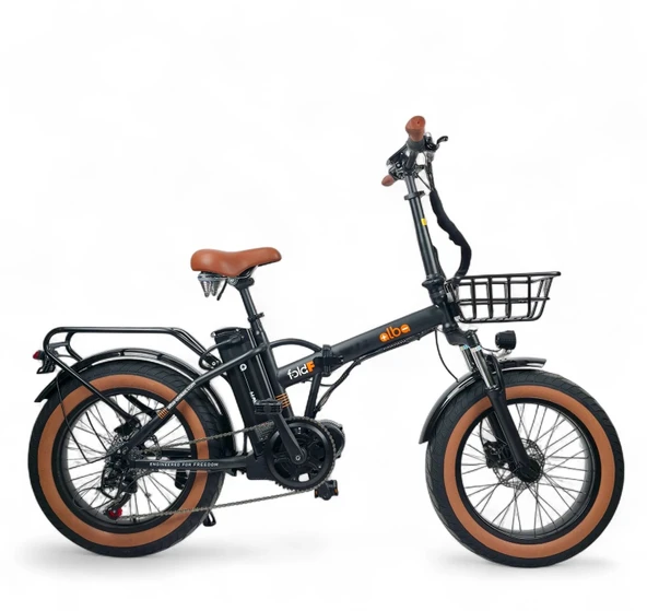 ALBA FOLD F 750 mid OFF ROAD PREMİUM 48V 16Ah(768Wh) SİYAH ZIRHLI LASTİK - 1