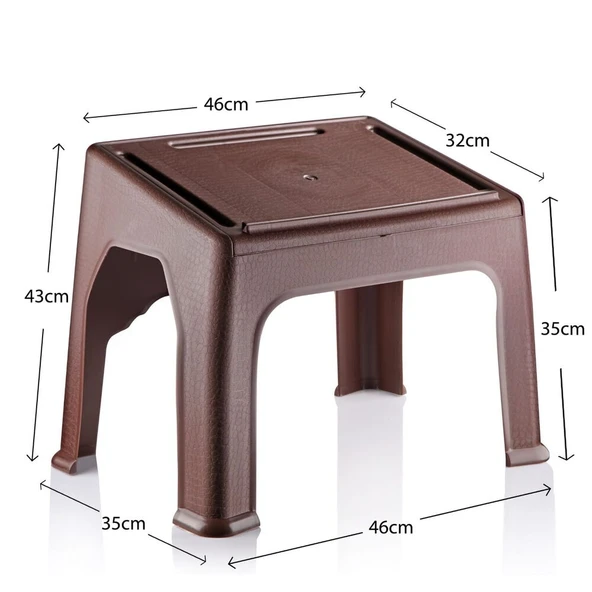 Sandıklı Plastik Rahle Kahverengi 43x35x46cm 7 Adet - 3