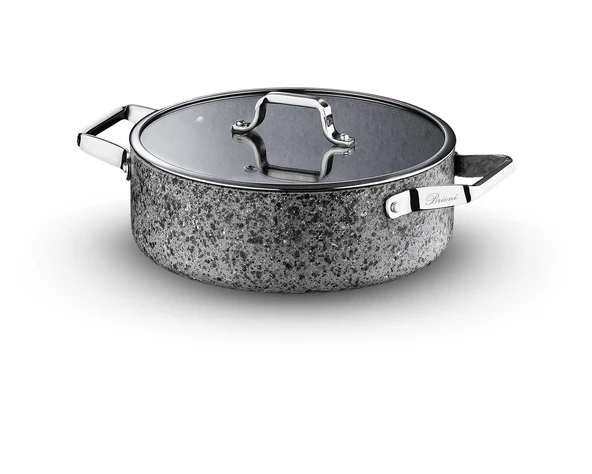 Stone-Age 30 cm Çizilmez Yanmaz Yapışmaz İndüksiyonlu Basık Tencere - Resim 2