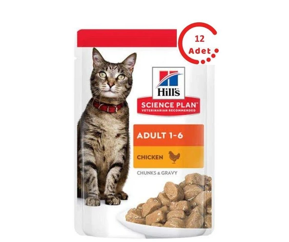 Hills Gravy Tavuklu Yetişkin Kedi Konservesi 85 Gr x 12 Adet ürün görseli 1