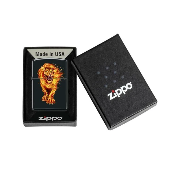 Zippo 218-122129 Lion Fire Design (6-2) Çakmak - Resim 2