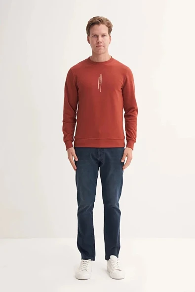 Cazador Slim Fit Mevsimlik 3 İplik Pamuk Karışımlı Sweatshirt-54185 ürün görseli 1