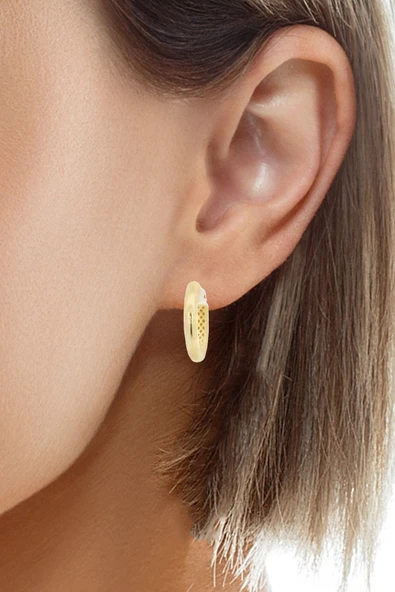 Cigold Taşsız Küpe 14 Ayar Altın 2.44 Gr OA-C1TB01029283 - 4