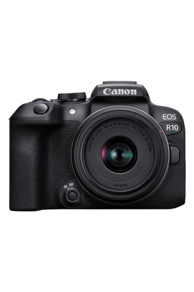 Canon Eos R10 + Rf-S 18-45MM F/4.5-6.3 Is Stm Kit (Ef-Eos R Adaptörü Ile) ürün görseli