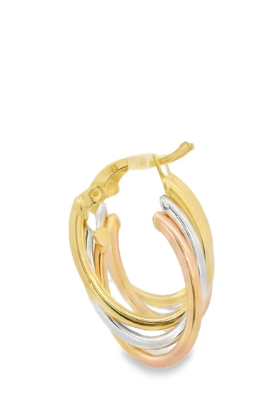 Cigold Taşsız Küpe 14 Ayar Altın 3.49 Gr OA-K1TB01069327 - Resim 2