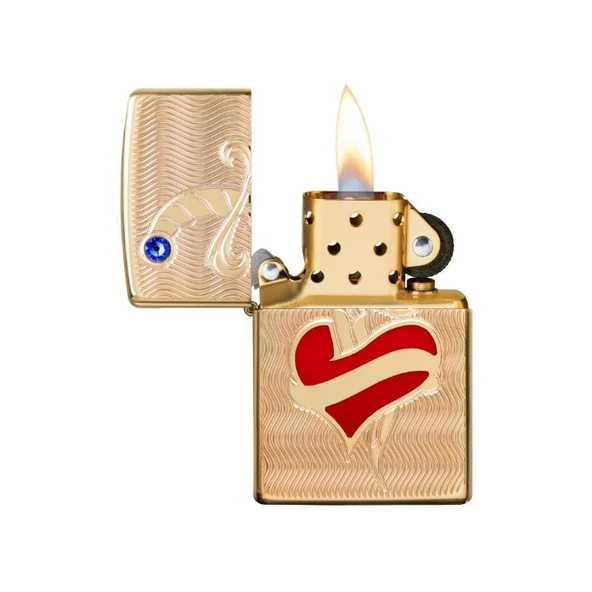 Zippo 49303-083344 169 Heart And Sword Design (9-2) Çakmak - Resim 2