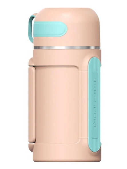 Vagonlife Tkk T2011 1000ml Askılı Bardaklı Pembe Çelik Matara ürün görseli