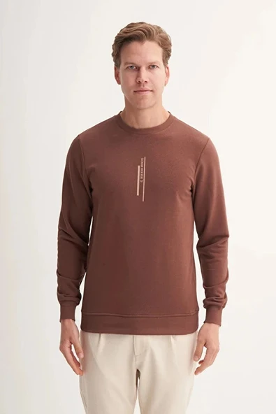 Cazador Slim Fit Mevsimlik 3 İplik Pamuk Karışımlı Sweatshirt-54185 - Resim 3