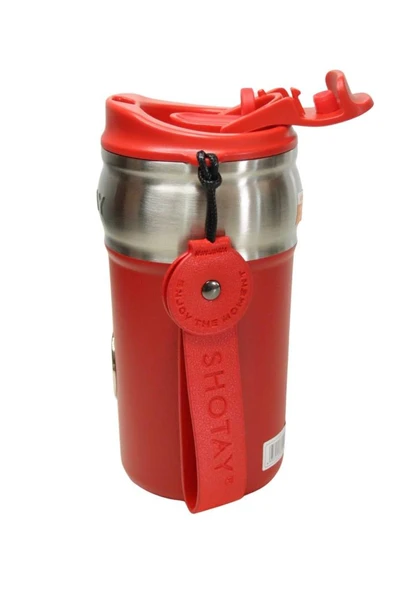 Shotay ST-8912 420ml Kırmızı Çelik Termos - 3