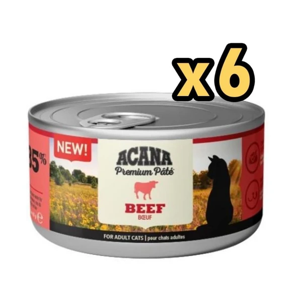 Acana Premium Biftekli Ezme Kedi Konservesi 85 gr X 6 Adet ürün görseli 1