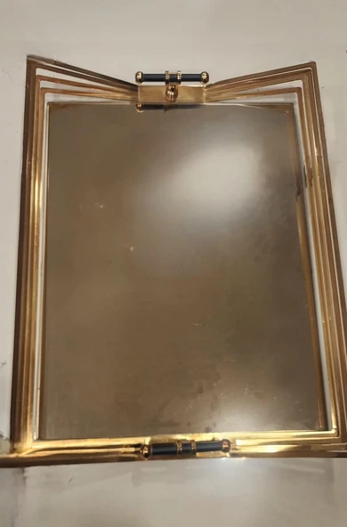 CANBA ALTIN HOLOJEN DİKDÖRTGEN TEPSİ AYNALI 25 ×25 CM - 2