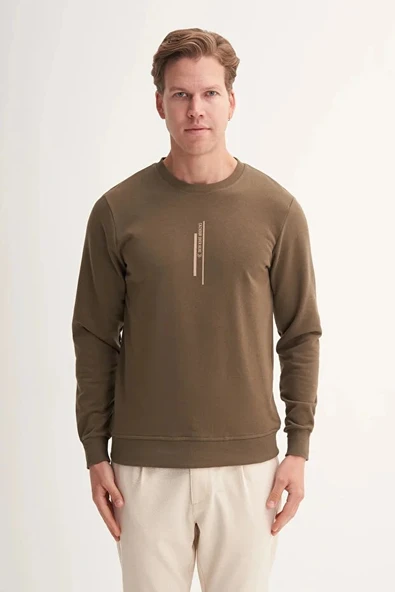 Cazador Slim Fit Mevsimlik 3 İplik Pamuk Karışımlı Sweatshirt-54185 - Resim 2