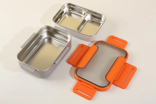 Vagonlife BL20182 1200ml 2 Katlı Turuncu Çelik Saklama Kabı - Resim 2