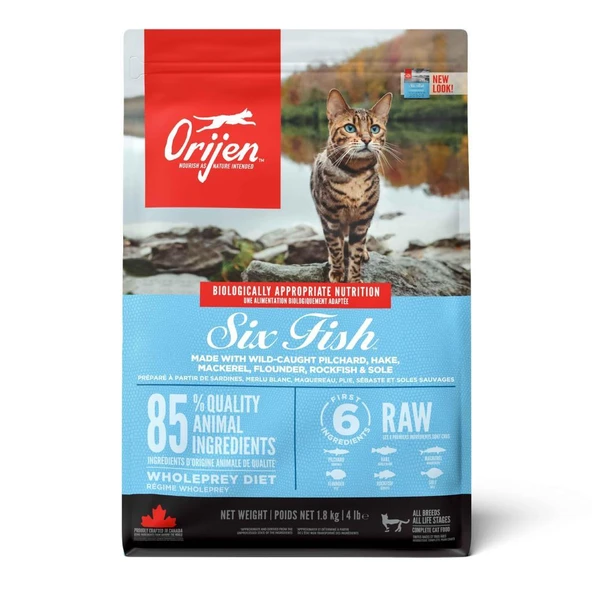 Orijen Six Fish Yetişkin Kedi Maması 1.8 kg ürün görseli 1