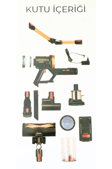 VC4290 X-PERT Kablosuz Şarjlı Dik Süpürge 380W - Katlanabnilir Tüp Boru - Özel Tasarım Şarj Stand - 8