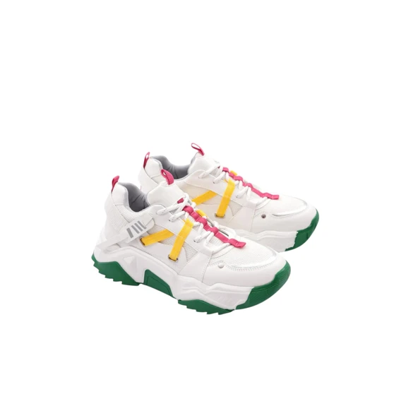 Kadın Bağcıklı Sneaker Ayakkabı - Resim 3