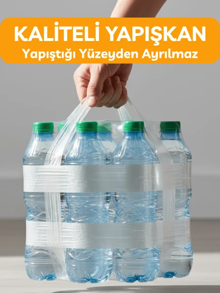 6cm x 100 Metre Koli Bandı Dayanıklı Kaliteli Yapıştırma Şeffaf Güçlü Yapıştırma Ev Ofis Bantı - 4
