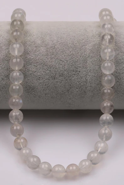 Ay Taşı (AA Kalite) Doğaltaş Dizi 8 mm Küre Kesim - Resim 2