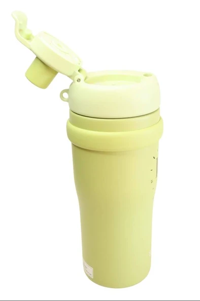 Shotay ST-8918 Çift Kullanım Pipetli/Rahat İçim Yeşil 720ml Çelik Termos - Resim 3