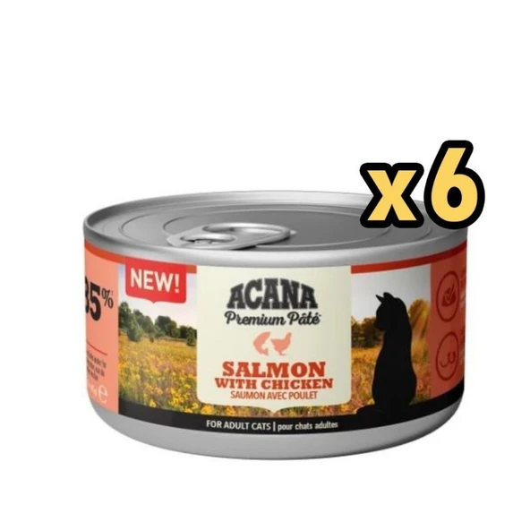 Acana Premium Somon Balık Ve Tavuklu Ezme Kedi Konservesi 85 gr X 6 Adet ürün görseli 1