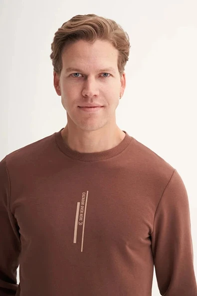 Cazador Slim Fit Mevsimlik 3 İplik Pamuk Karışımlı Sweatshirt-54185 - Resim 2