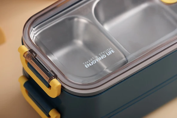 Vagonlife VGN363 1400ml Lacivert Çelik Saklama Kabı - Resim 4