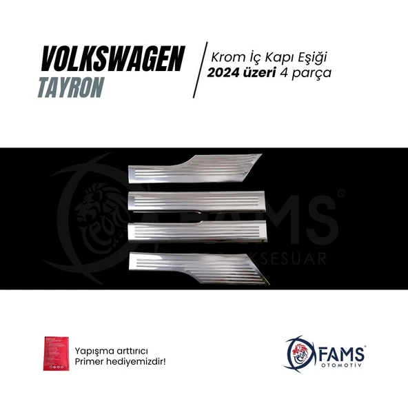 VW TAYRON Uyumlu İç Kapı eşiği 4 kapı 2024 Üzeri P.çelik (Taşlı) - Resim 2