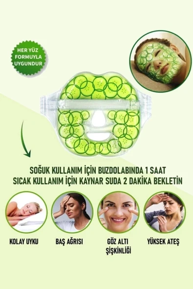 Salatalık Yüz Maske Jel Sıcak Soğuk Kullanım Rahatlatıcı - 1