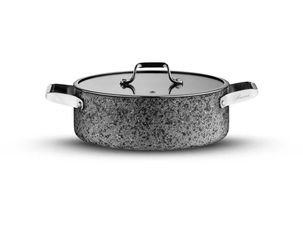 Stone-Age 28 cm Çizilmez Yanmaz Yapışmaz İndüksiyonlu Basık Tencere ürün görseli