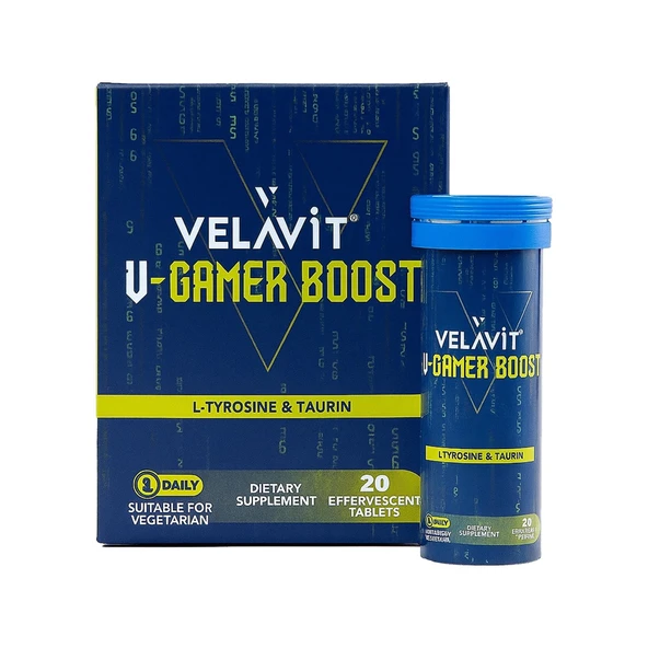 Velavit V-Gamer Boost Takviye Edici Gıda 20 Tablet ürün görseli