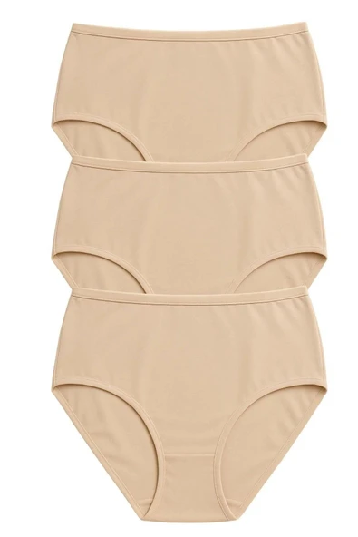 PK40001 PREMİUM BÜYÜK BEDEN KADIN PAMUKLU YÜKSEK BEL KÜLOT 3 LÜ PAKET - Resim 5