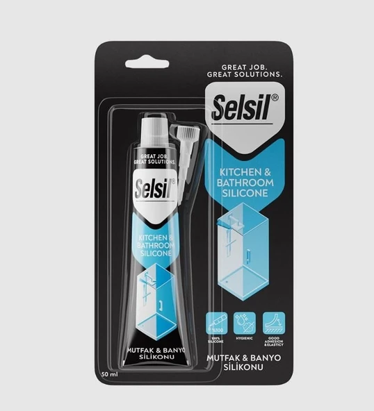 Selsil Mutfak ve Duşakabin Silikonu Şeffaf 50 ml ürün görseli
