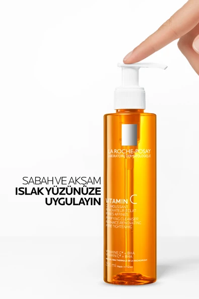 La Roche Posay C Vitamini İçerikli Işıltı Veren Yüz Temizleme Jeli 200 ml - 10