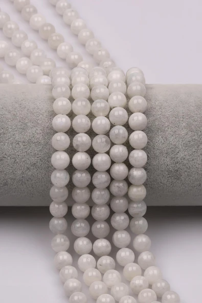 Ay Taşı (A Kalite) Doğaltaş Dizi 8 mm Küre Kesim ürün görseli