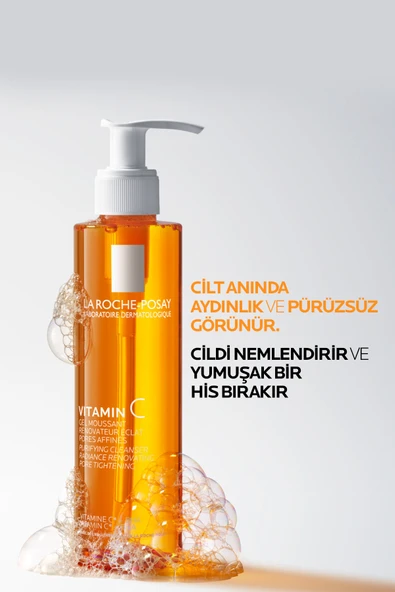 La Roche Posay C Vitamini İçerikli Işıltı Veren Yüz Temizleme Jeli 200 ml - 8
