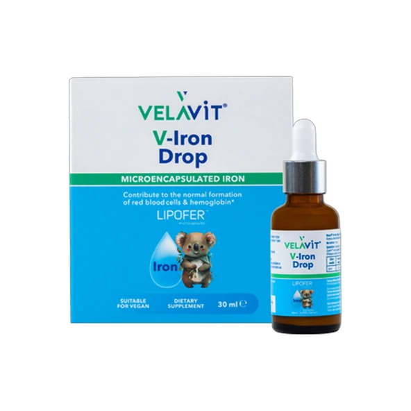 Velavit V-Iron Drop Demir İçeren Damla Takviye Edici Gıda 30 ml ürün görseli